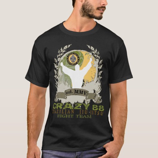 熱狂するな88 -運命1の軍隊-黒 Tシャツ (正面)