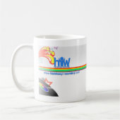 "熱狂するな"マグ コーヒーマグカップ (左)