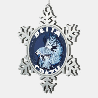 熱狂するなBetta -クリスマスツリーのオーナメント スノーフレークピューターオーナメント