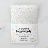 熱狂するなCustom Personalized猫の女性バースデー・カード カード (内部)