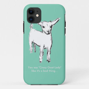 熱狂するなCute Goat Kid Phoneヤギの女性例 iPhone 11 ケース