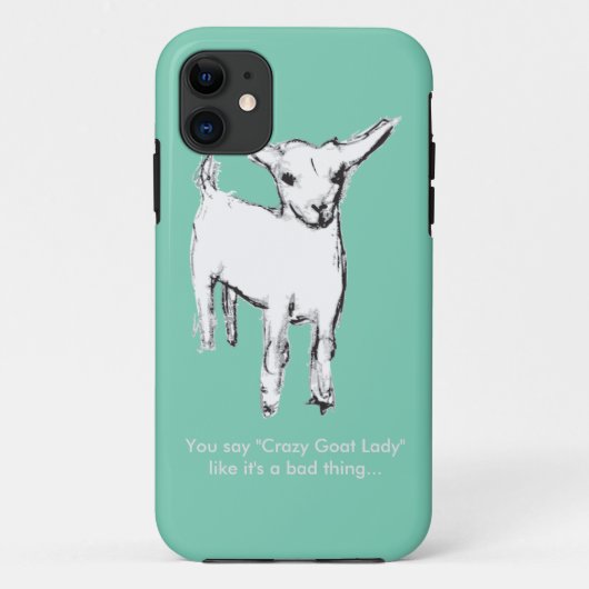 熱狂するなCute Goat Kid Phoneヤギの女性例 Case-Mate iPhoneケース (裏面)