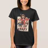 熱狂するなTシャツ、熱狂するな猫の女性から遠くにな1匹の猫 Tシャツ (正面)