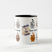 熱狂するなTraining猫の女性コーヒー・マグ ツートーンマグカップ (中央)