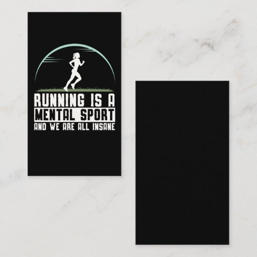 熱狂するの妻トライアスロン・ガール・ユーモア 名刺 (正面/裏面)