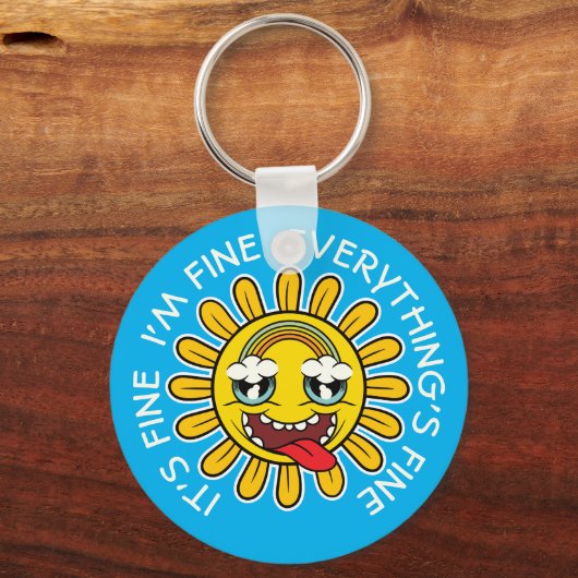 熱狂するひまわり素晴らしは、すべて素晴らし キーホルダー (正面)