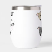 熱狂するイタリアングレイハウンドレディドッグラバーおもしろい文字 (左面)