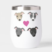 熱狂するイタリアングレイハウンドレディドッグラバーおもしろい文字 (背面)