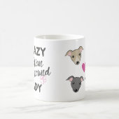 熱狂するイタリアンGreyhound lady Dog loverおもしろい文字 コーヒーマグカップ (中央)