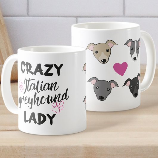 熱狂するイタリアンGreyhound lady Dog loverおもしろい文字 コーヒーマグカップ