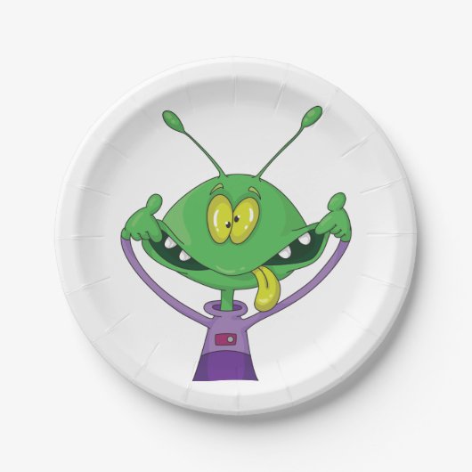 熱狂するエイリアン紙プレート ペーパープレート (正面)