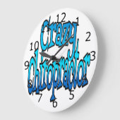 熱狂するカイロプラクター ラージ壁時計 (傾斜)