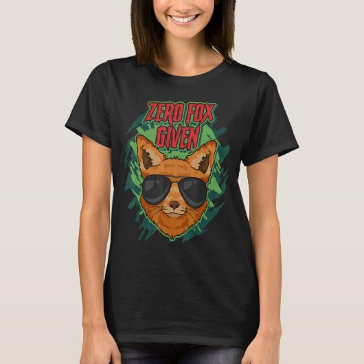 熱狂するキツネゼロキツネ与えクラシックPun Foxy Tシャツ (正面)