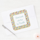 熱狂するキルト3"正方形"手作り"ステッカー スクエアシール (封筒)