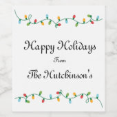 熱狂するクリスマスライトワインボトルラベル#HolidayZ ワインラベル (シングルラベル)