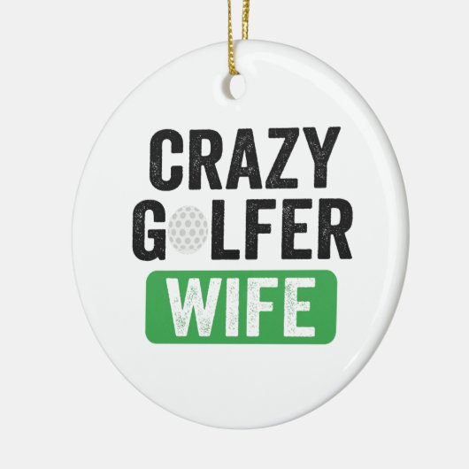 熱狂するゴルファー妻おもしろいゴルフ未亡人妻ゴルフコース セラミックオーナメント (左)