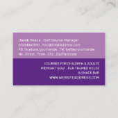 熱狂するゴルフスローガン、ミニゴルフコースズ広告ズ 名刺 (裏面)