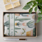 「熱狂するサボテンの女よ、サボテンのデザインの文字 薄葉紙 (ギフト)