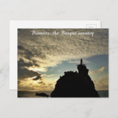 "熱狂するサンセット" – ビアリッツ ポストカード (正面/裏面)