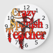 熱狂するスペインの先生 ラージ壁時計 (正面)