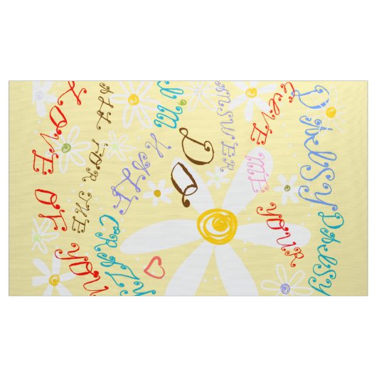 熱狂するデイジー ファブリック (ヤード)