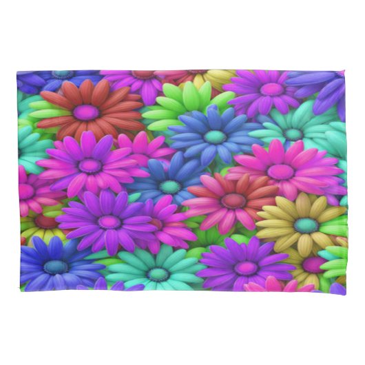 熱狂するデイジー#10 – ピラウケース 枕カバー (正面左)