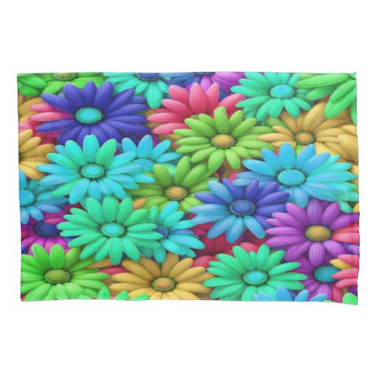 熱狂するデイジー#9 – ピラウケース 枕カバー (正面左)