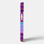 熱狂するフローラパッチワークカラフルパープルモノグラム Case-Mate iPhoneケース (裏面 / 右)