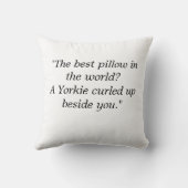 熱狂するヨークシャーテリア16" x 16"スナッグル枕 クッション (裏面)