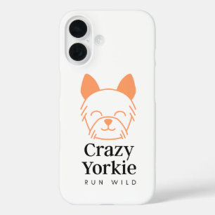熱狂するヨークシャーテリア iPhone 16ケース