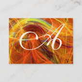 熱狂する光子モノグラム鮮やかブラックピンク 名刺 (裏面)