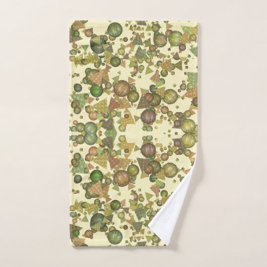 熱狂する幾何学模様 バスタオルセット (ハンドタオル)