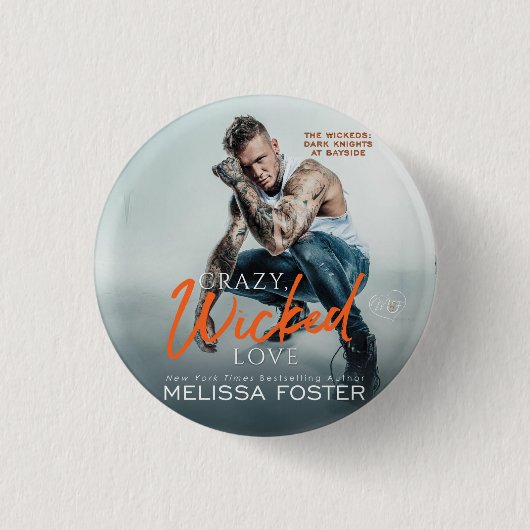 熱狂する悪い愛の丸ボタン 缶バッジ (正面)