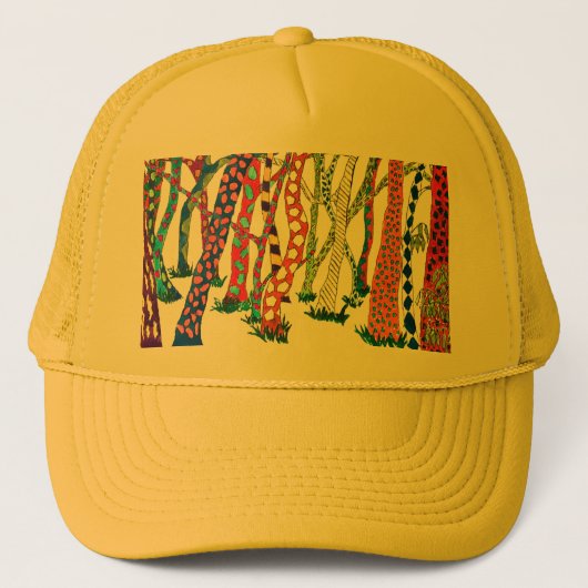 熱狂する森林水カラー誕生日親 キャップ (正面)