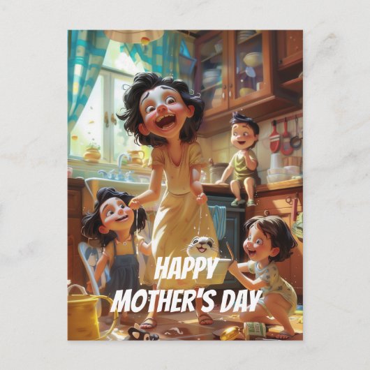 熱狂する母 ポストカード (正面)