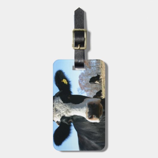 熱狂する牛 ラゲッジタグ (正面縦)