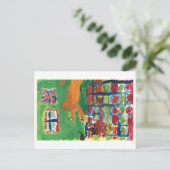 熱狂する猫はがき ポストカード (スタンド正面)