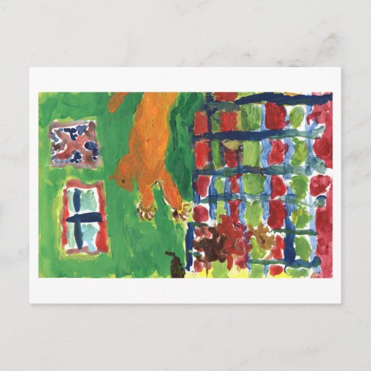 熱狂する猫はがき ポストカード (正面)