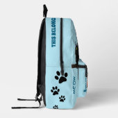 熱狂する猫パーソナライズされた人 プリントバックパック (左)