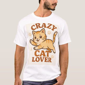 熱狂する猫好き Tシャツ