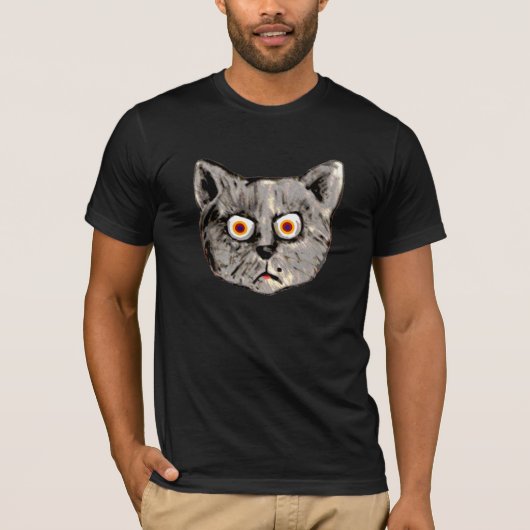 熱狂する猫 Tシャツ (正面)