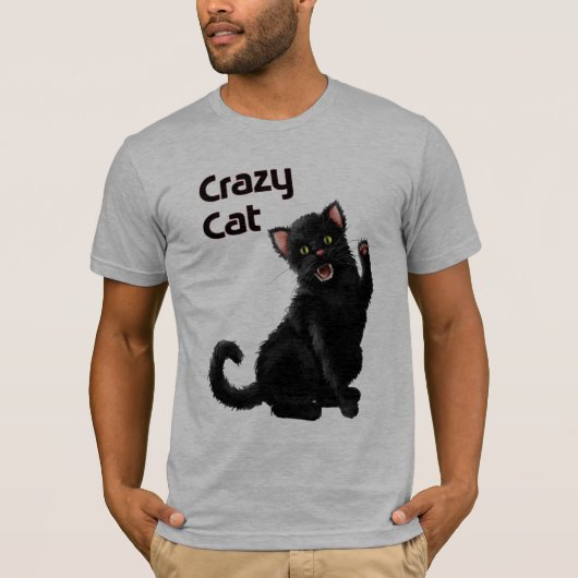 熱狂する猫 Tシャツ (正面)