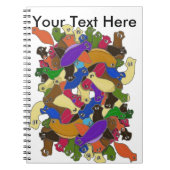 熱狂する目を横切るプラナリウムワーム ノートブック (正面)