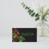 熱狂する絵を描黒地7kj 名刺 (スタンド正面)