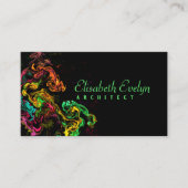 熱狂する絵を描黒地7kj 名刺 (正面)