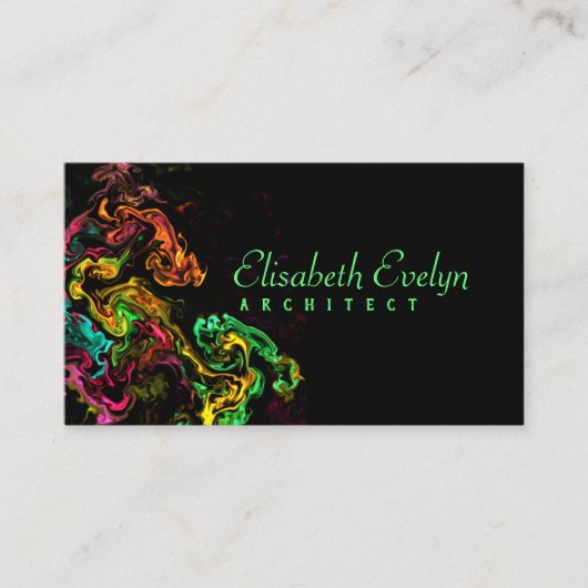 熱狂する絵を描黒地7kj 名刺 (正面)