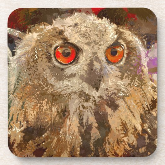 熱狂する絵を描- Owl コースター (正面)