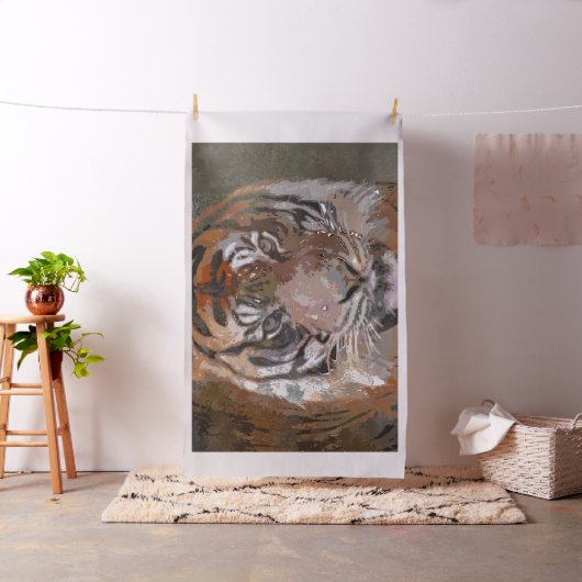 熱狂する絵を描- Tiger ファブリック (インサイチュ)