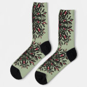 熱狂する緑の魔女の不気味な自然サイケデリック ソックス (左)