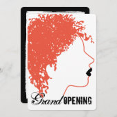 熱狂する美容師美しいサロングランドオープン 招待状 (正面/裏面)